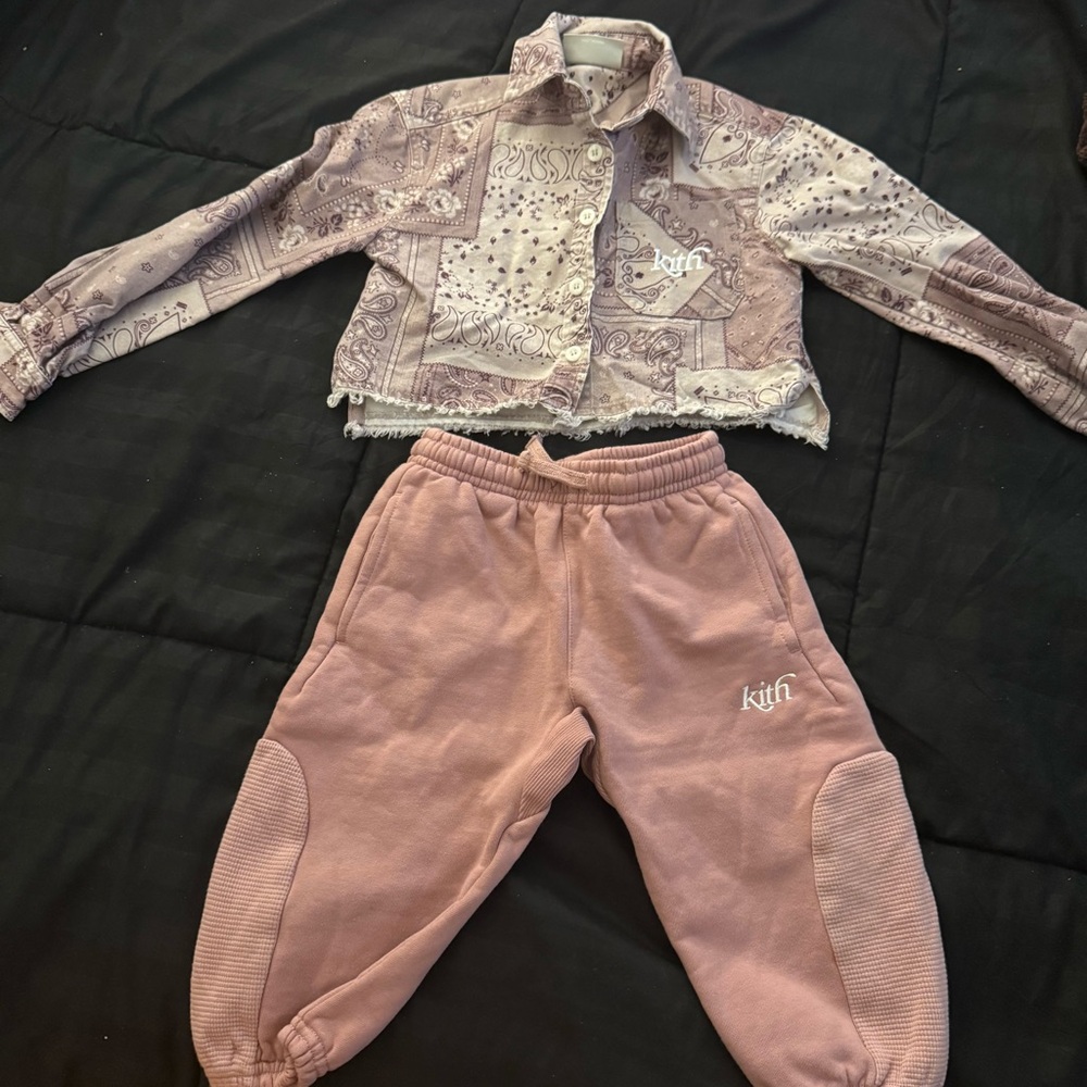 Kith Mauve Jacket and Joggers Ensemble